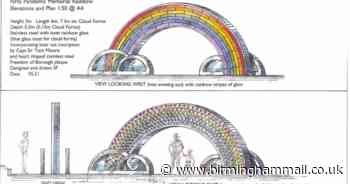 10ft high rainbow sculpture for Dudley that sun will shine through - Birmingham Live