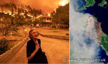 Smoke blots out the sun in Greece as wildfires rage into their seventh day