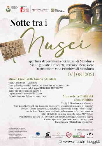 MANDURIA - Sabato a Manduria musica, benessere ed enogastronomia per la Notte tra i Musei - ManduriaOggi