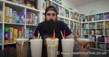 YouTube star Beard Meets Food takes on Doncaster cafe's epic milkshake brain freeze challenge - Yorkshire Live