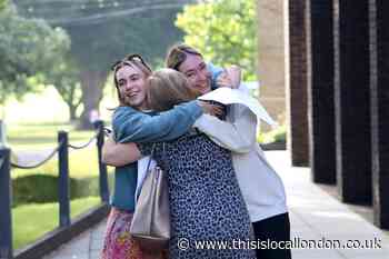 A-Level students in Kingston and Surrey collect results