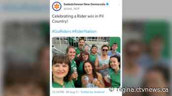 Sask. NDP faces backlash for photo at Riders’ game