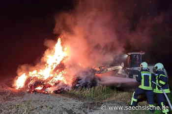 Riesa: Schon wieder brennen Heuballen am Riesaer Stadtrand - Sächsische.de