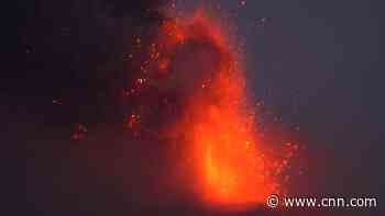 Europe's highest and most active volcano spews fresh lava