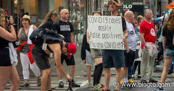 Anti-vaxxers burn masks and harass Toronto patio patrons - blogTO