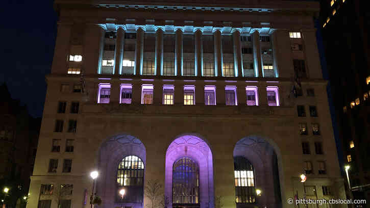 City-County Building Lights Up In Honor Of Late Labor Leader Richard Trumka