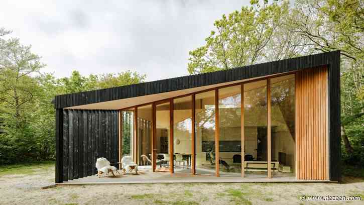 Holiday Home by Orange Architects is a timber-clad cabin with a flexible interior
