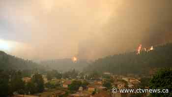 Massive island forest fire in Greece burns for a 7th day - CTV News