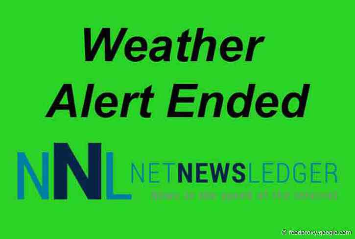 Severe Thunderstorm Warning ENDED for Upsala and Raith