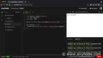 Anyfiddle - Build, run and share code in any language from your browser