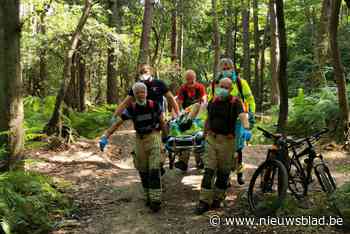Hulpdiensten redden gewonde mountainbiker uit bos