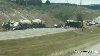 2 people killed in collision on Trans-Canada west of Calgary