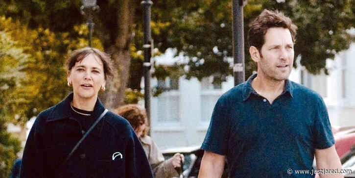 Rashida Jones & Paul Rudd Go for a Stroll Together in London