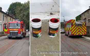 Darwen: Fire engines attend house letting off smoke bombs