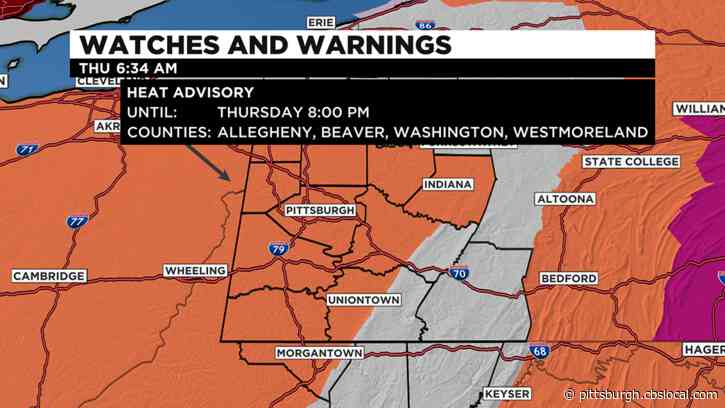 Pittsburgh Weather: Heat Advisory In Place As Temperatures Soar On Thursday