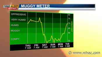 Storm chances continue for the rest of the week before humidity relief this weekend