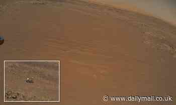 NASA's Ingenuity Mars helicopter snaps a picture of Perseverance from above