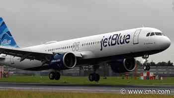 What happened on board JetBlue's first NY-London flight