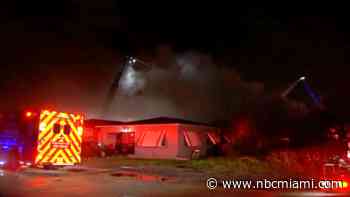 Crews Battle Late Night Fire at Tire Shop, Nearby Home in Hallandale Beach