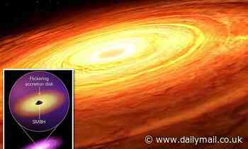 Black holes emit 'burps' when they're eating gas and stars, directly correlated to their size