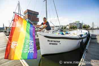 Zoerselse wereldreiziger vaart twee dagen op Antwerp Pride: “Geen betere plaats om rosé te schenken” - Het Nieuwsblad