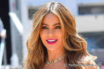 Sofia Vergara Pops in the Brightest Neon Pink Dress & Holographic Platforms for ‘America’s Got Talent’ - Footwear News