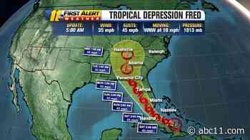 Fred slows down, could soon return to tropical storm strength as it nears Florida Keys