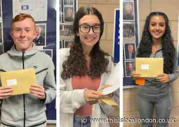 Students celebrating top class GCSE results after tough academic year