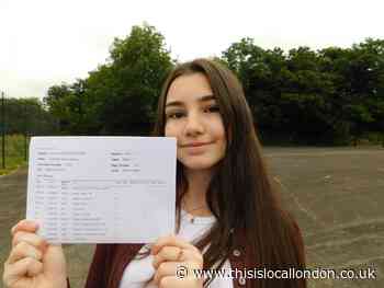 Students looking forward to college after receiving top class GCSE results