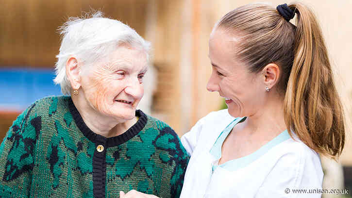UNISON urges councils to ensure care staff are properly paid