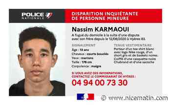 Un avis de recherche lancé après la disparition d'un garçon de 13 ans à Hyères