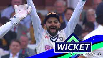 England v India: Mohammed Shami traps Rory Burns for lbw on 49