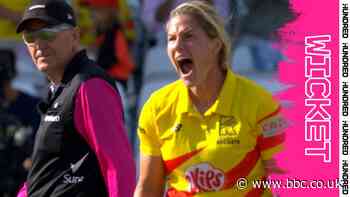 The Hundred - Trent Rockets v Birmingham Phoenix: Shafali Verma caught by Phoebe Graham off Katherine Brunt bowling