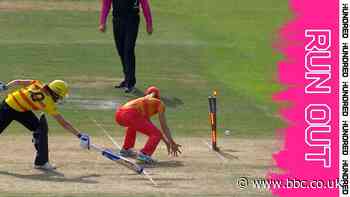The Hundred - Trent Rockets v Birmingham Pheonix: Nat Sciver run out by brilliant Katie Mack direct hit