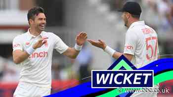 England v India: James Anderson dismisses Ajinkya Rahane on day two of second Test