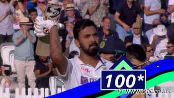 England v India: KL Rahul hits boundary to reach century