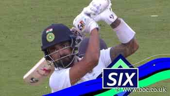 England v India: KL Rahul hits Moeen Ali over the mid-off boundary for his first six