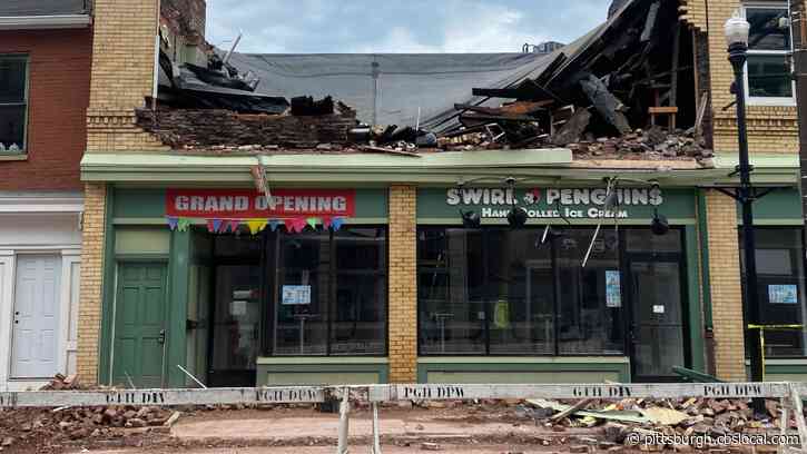 Part Of East Carson Street Closed Over Fears Building Could Fully Collapse