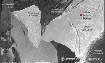 Massive iceberg the size of LONDON brushes coast of Antarctica