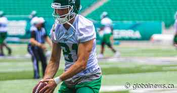 Riders receiver Mitch Picton catches first career CFL pass