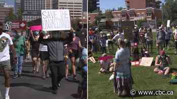 Parent protest calls for additional health measures in Calgary schools