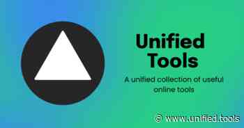 Unified Tools - A unified collection of useful online tools
