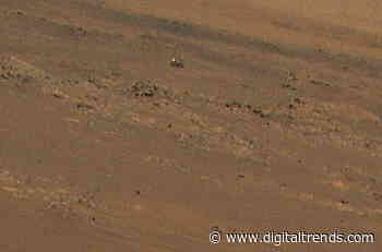Mars explorer Ingenuity helicopter spots Perseverance rover from above