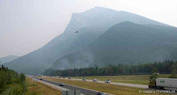 Wildfire east of Canmore, Alta. remains out of control as Hwy. 1 reopens