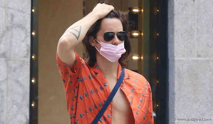 Jared Leto Walks Around NYC with a Half-Buttoned Shirt (Photos)