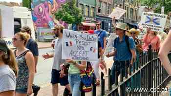 Protesters gather in Halifax to oppose vaccine passports in Nova Scotia