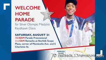 Norfolk to welcome home Olympian Keyshawn Davis with parade
