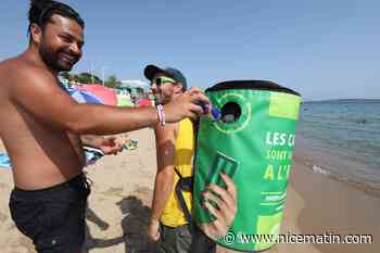 L'équipe de l'opération "Chaque canette compte" nettoie la promenade des Anglais ce dimanche