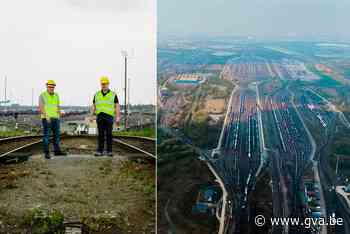 Antwerpen vanuit de hemel: groezelige vlakte met worstenketting van honderd treinsporen verbindt haven met bui - Gazet van Antwerpen