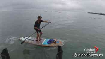 Canadian with neurological condition attempts to paddleboard Lake Ontario